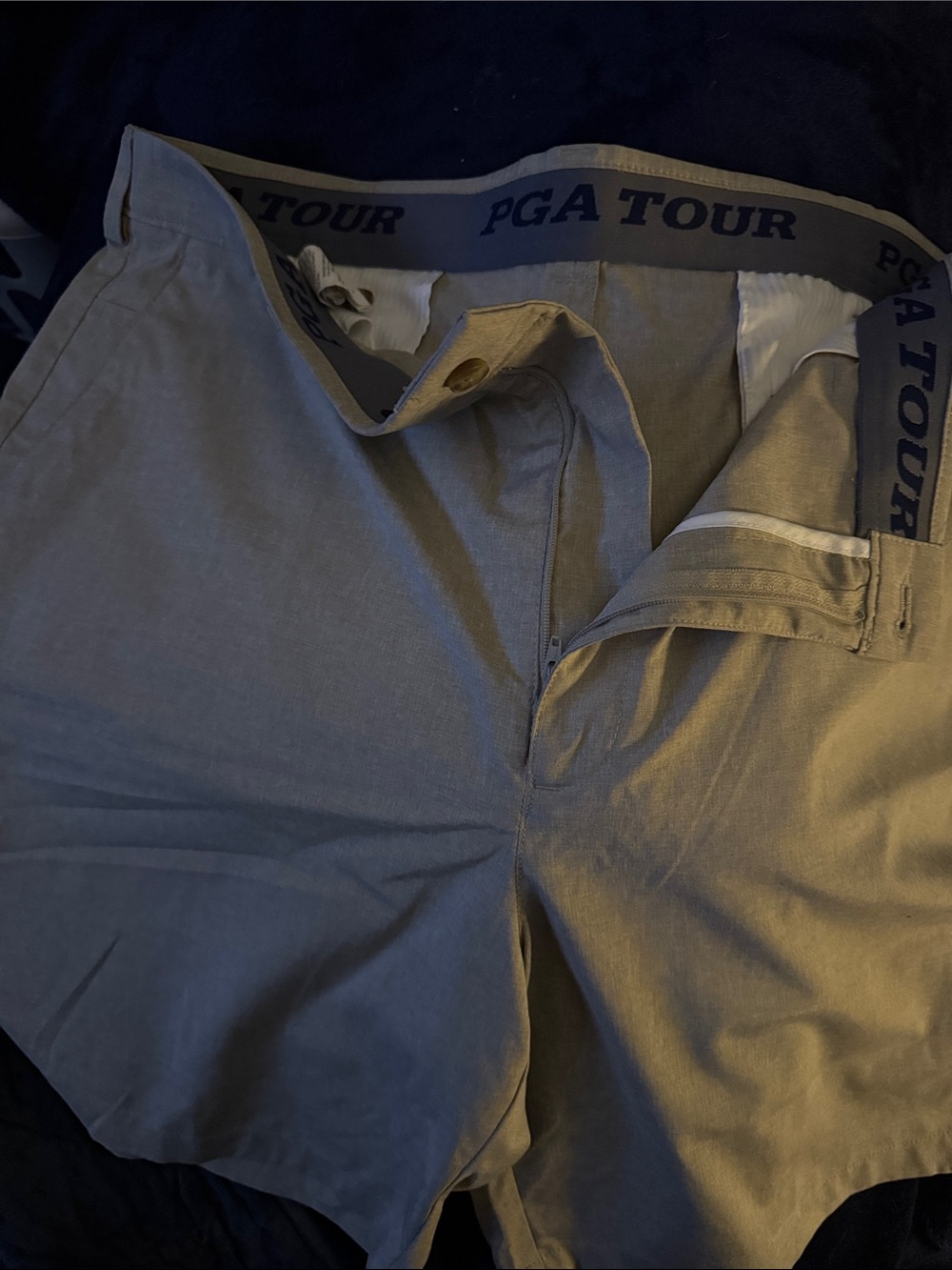 PGA TOUR Men's Tan Performance Golf Shorts